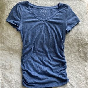 Blue stripped maternity top